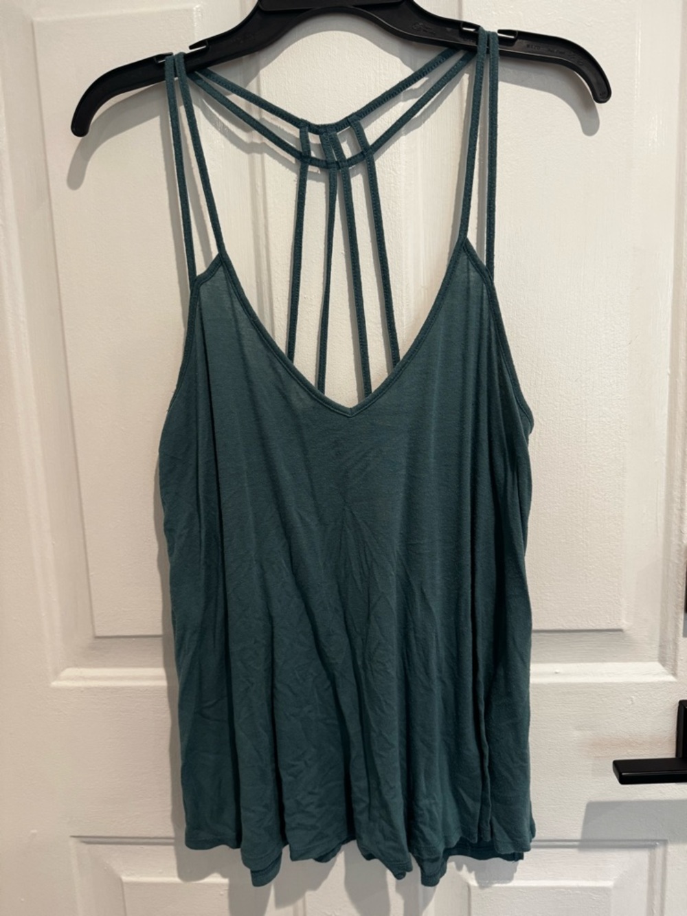 Express Teal Strappy V-Neck Camisole